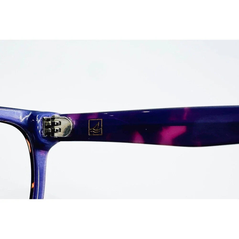 Sperry Eyeglass Frames Womens Purple Tortoise WELL 55-17-135 55mm